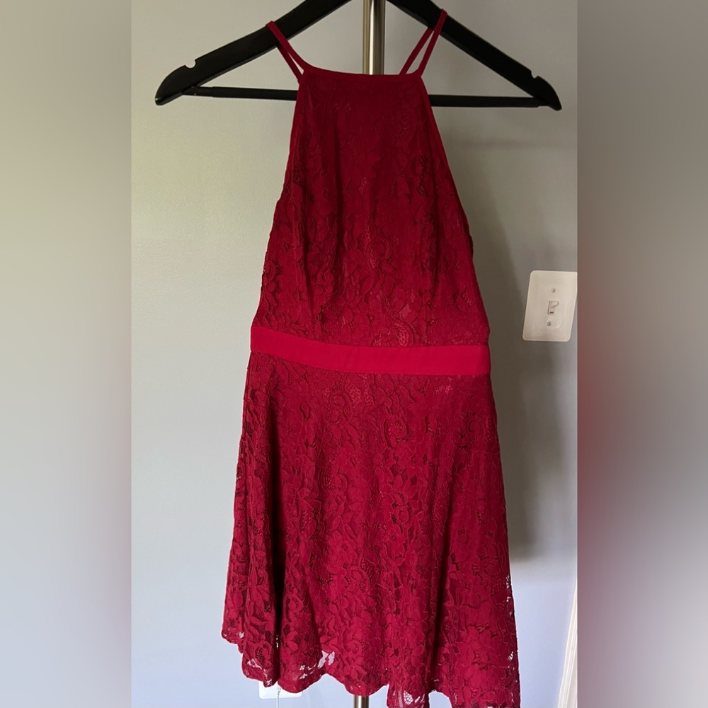 Lulu’s dress, size XS, color dark red